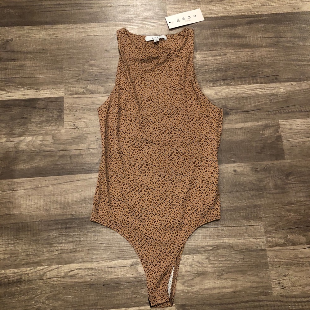 gaze cheetah print bodysuit